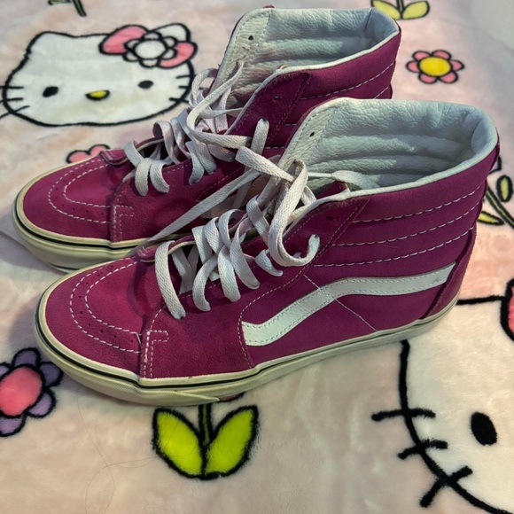 Magenta High Top Vans - Picture 1 of 5